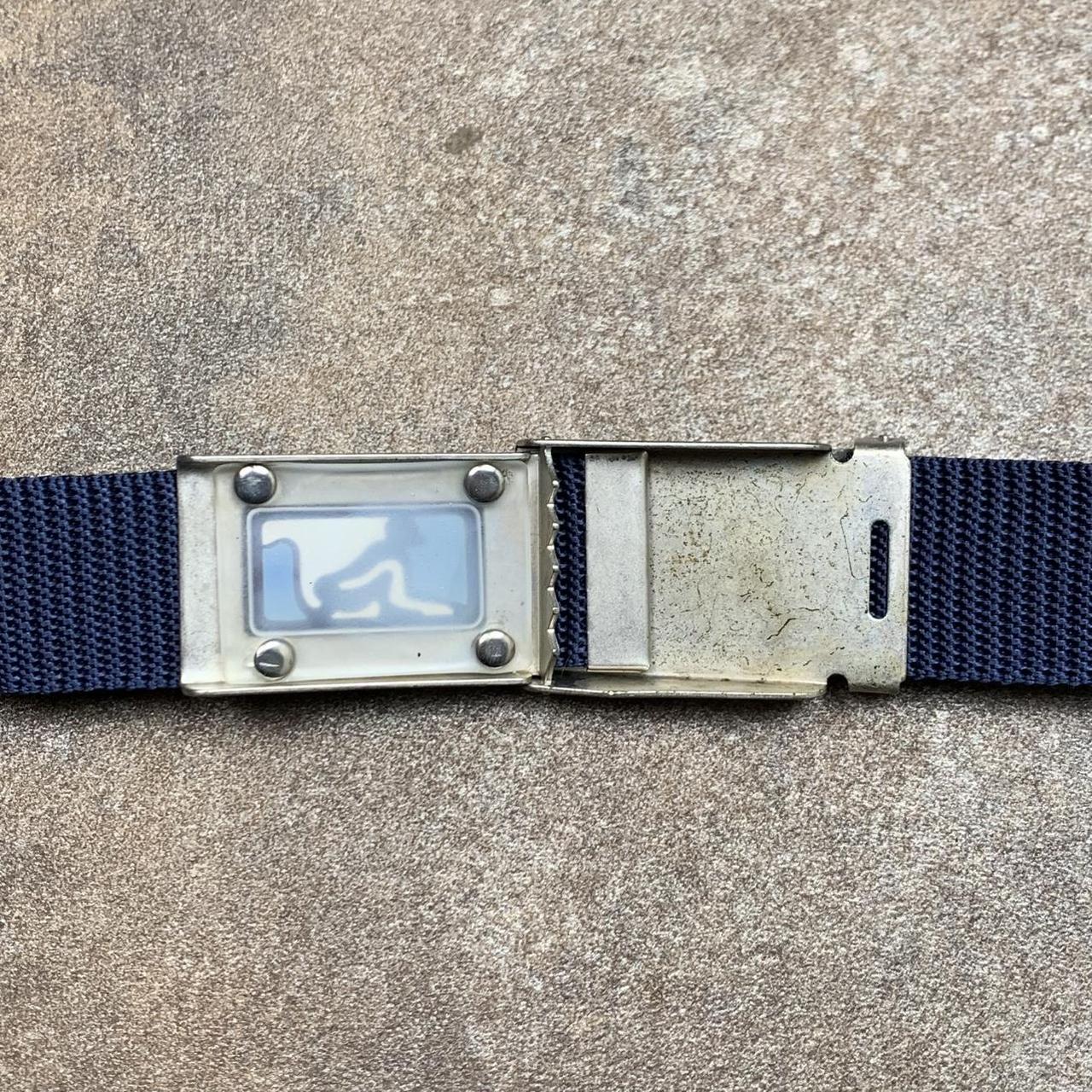 Drunknmunky 00s navy webbed buckle belt