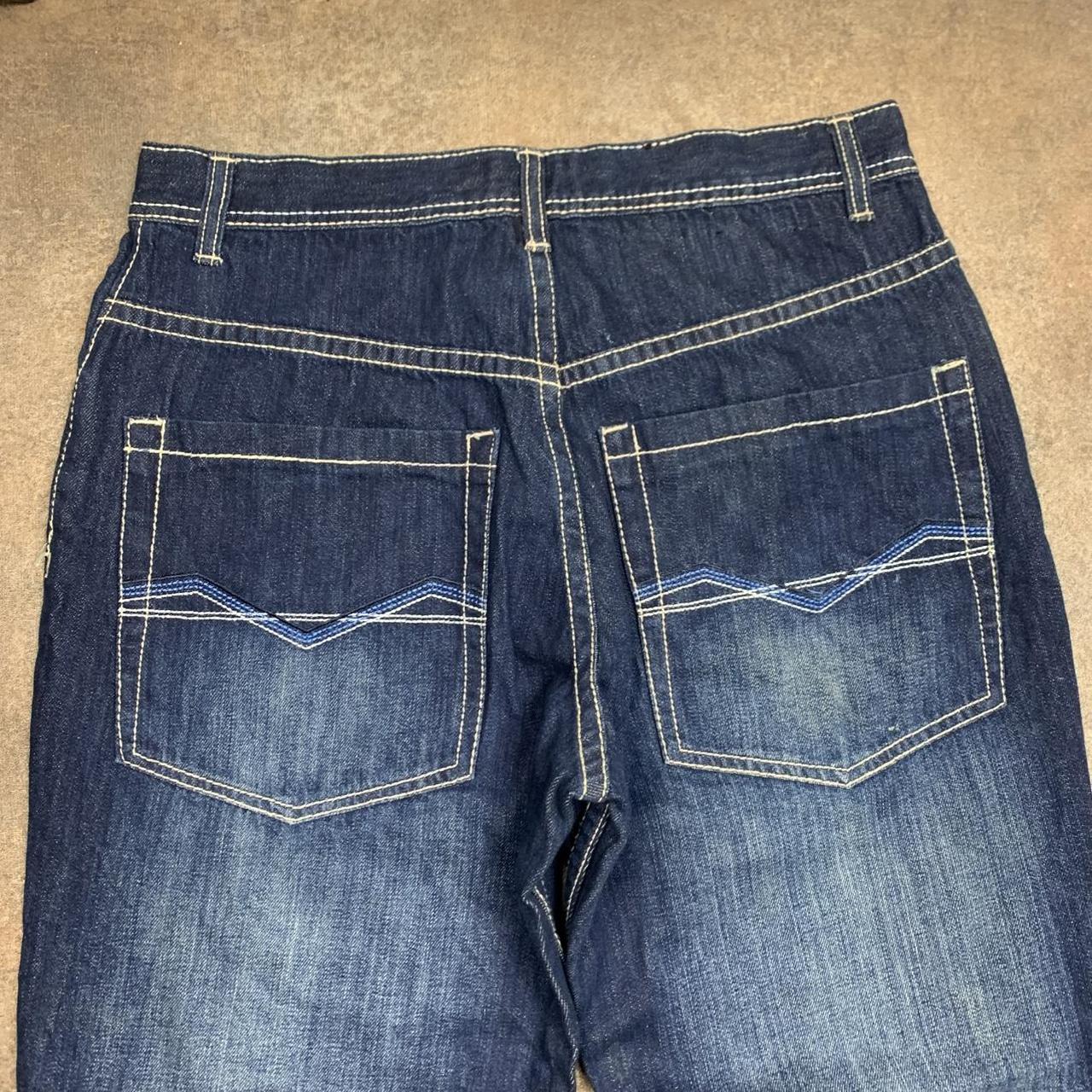 Southpole 00s navy embroidered denim jeans