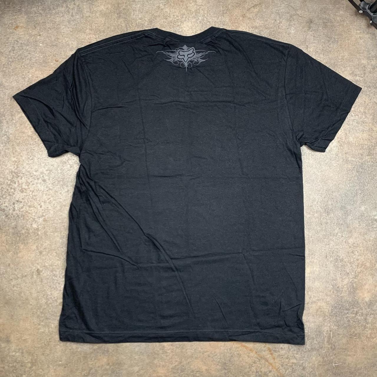 Fox Racing 00s black grunge graphic tee