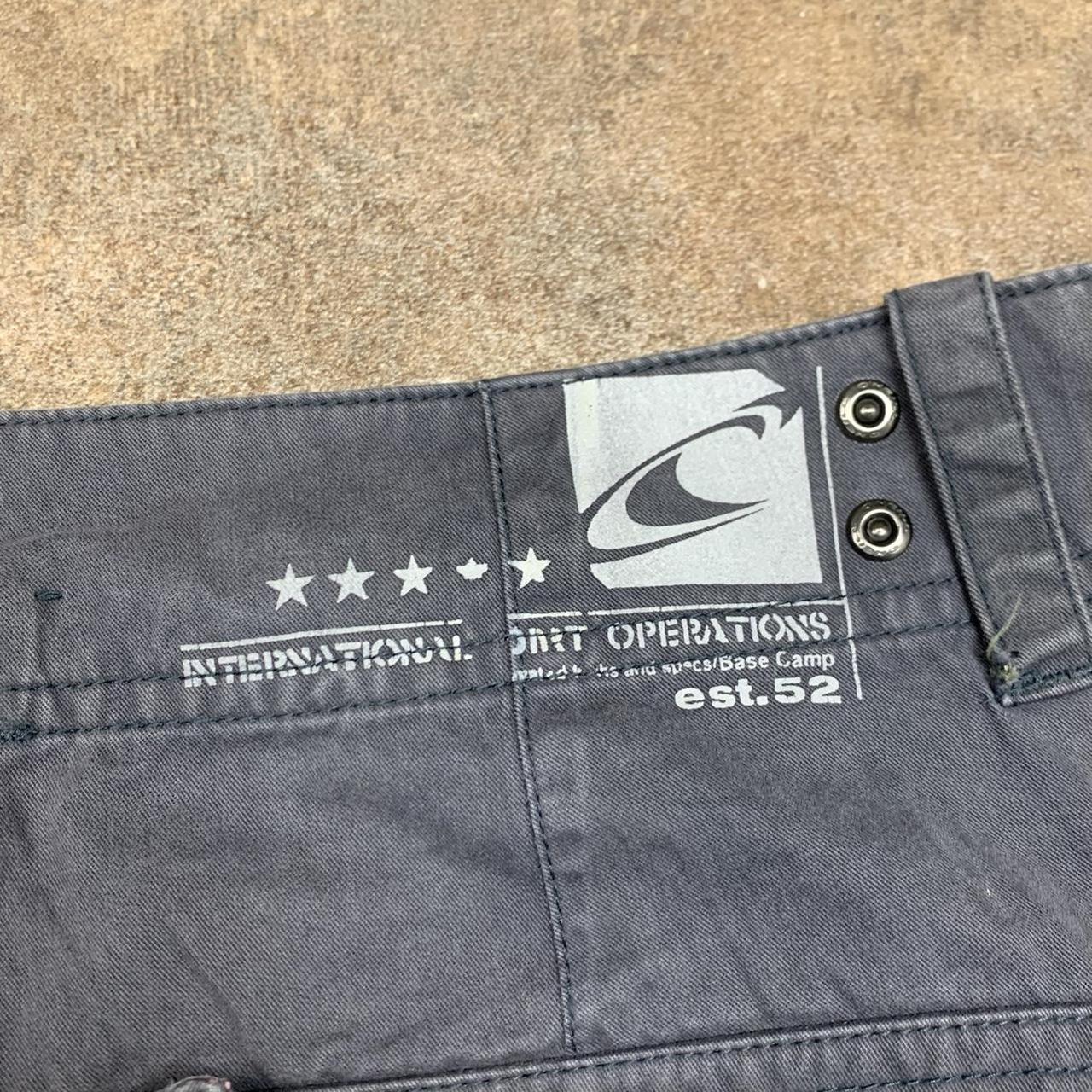 O'Neill 00s grey baggy graphic cargo trousers