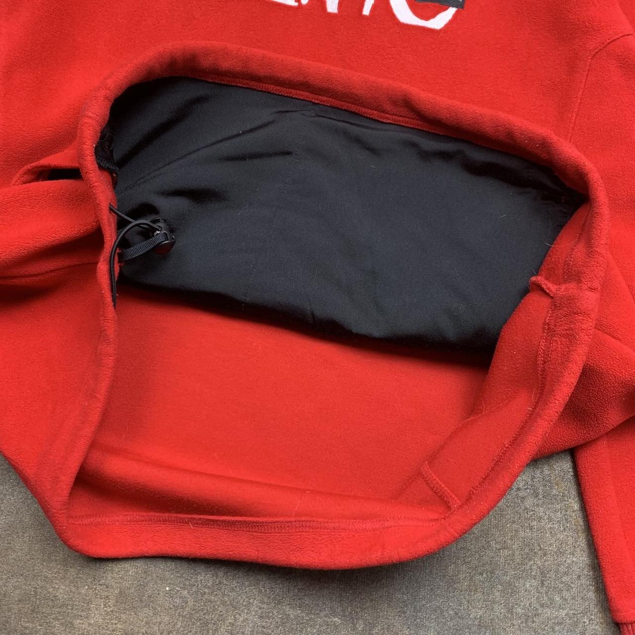 Quiksilver 00s red graphic boxy hoodie