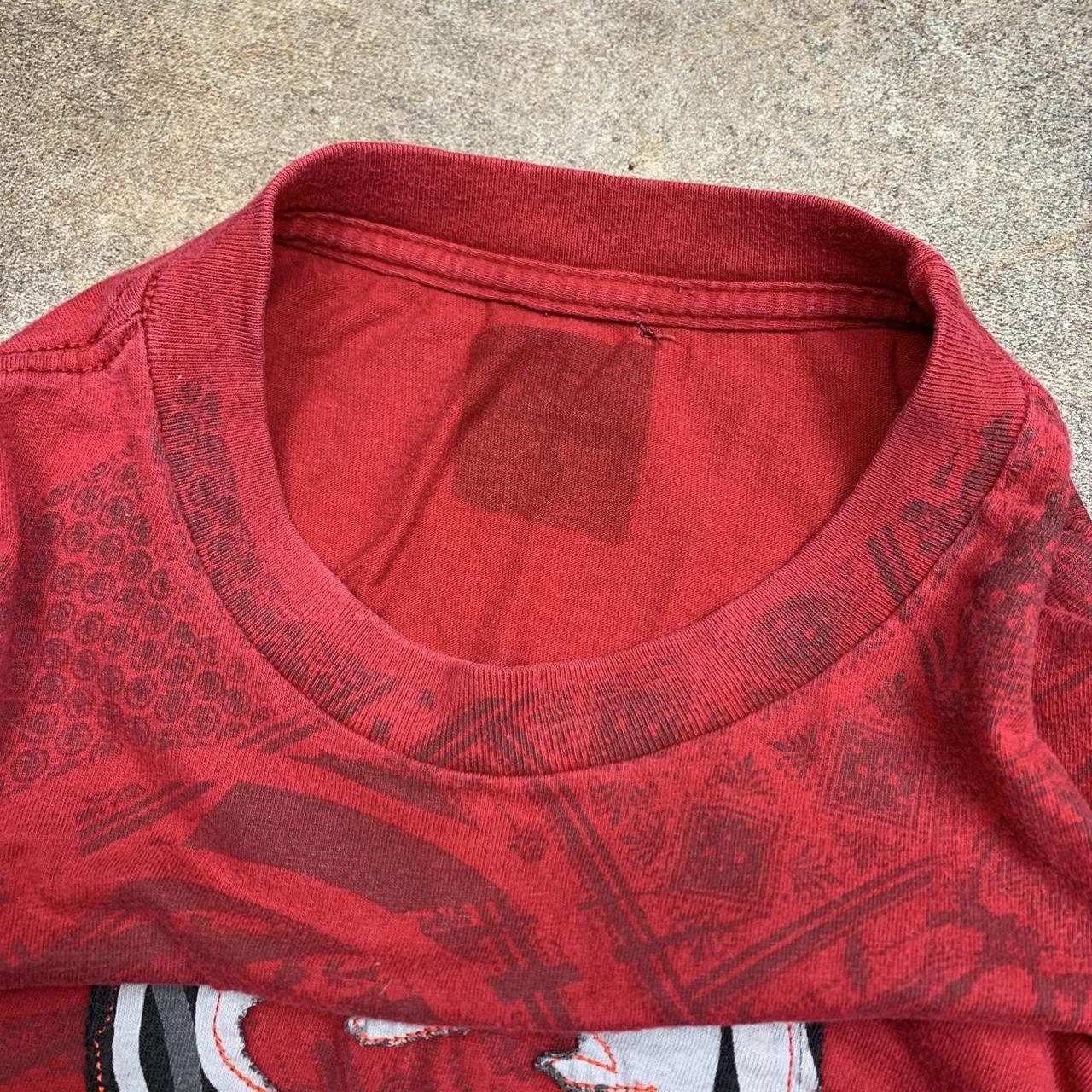 Billabong 90s red cut and sew graphic tee