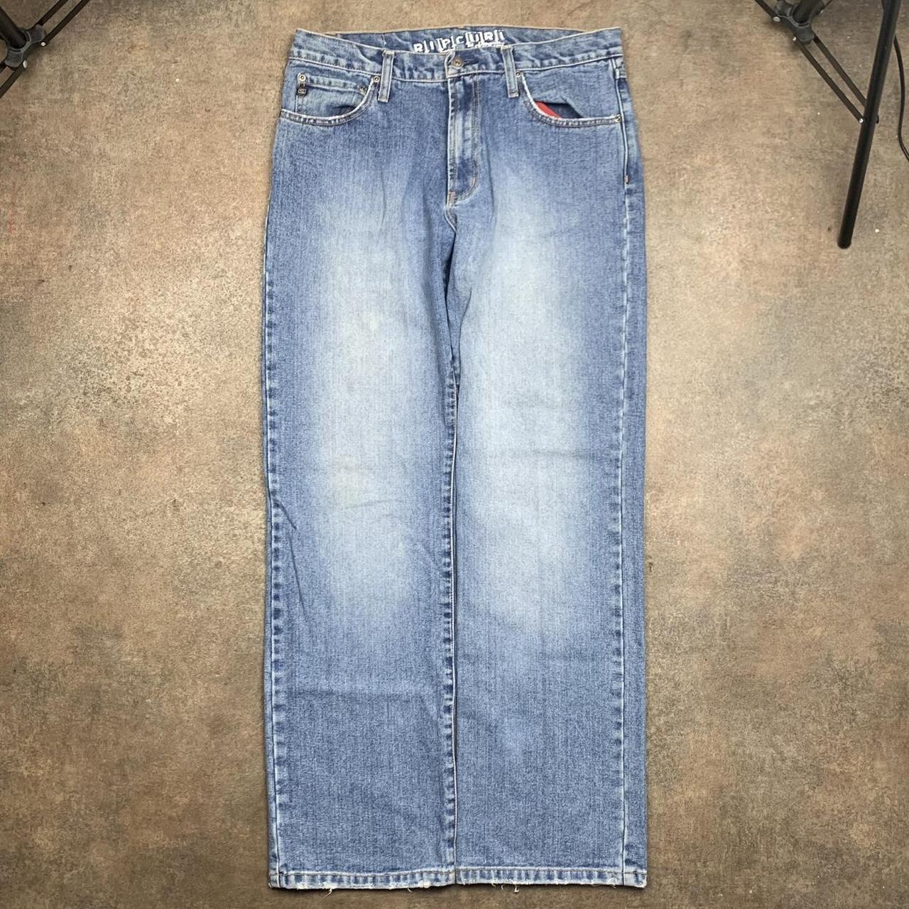Rip Curl 00s light blue baggy denim jeans