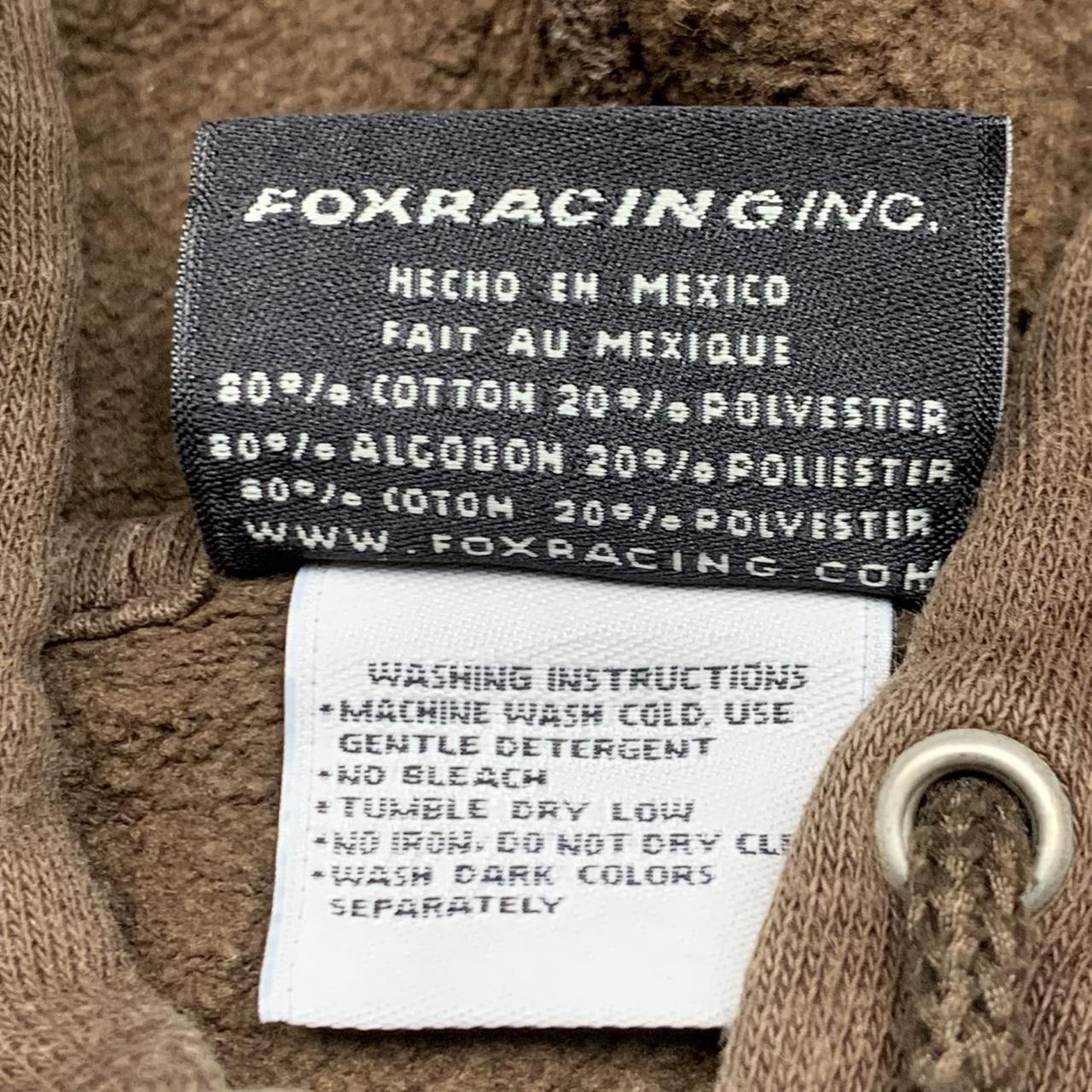 Fox Racing 00s brown graphic boxy hoodie
