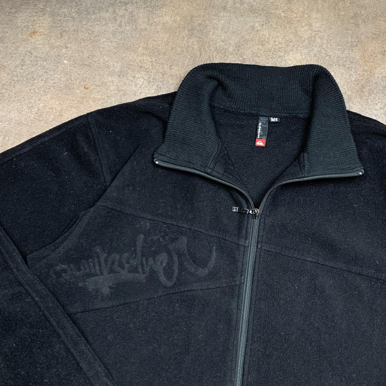 Quiksilver 00s black graphic zip fleece