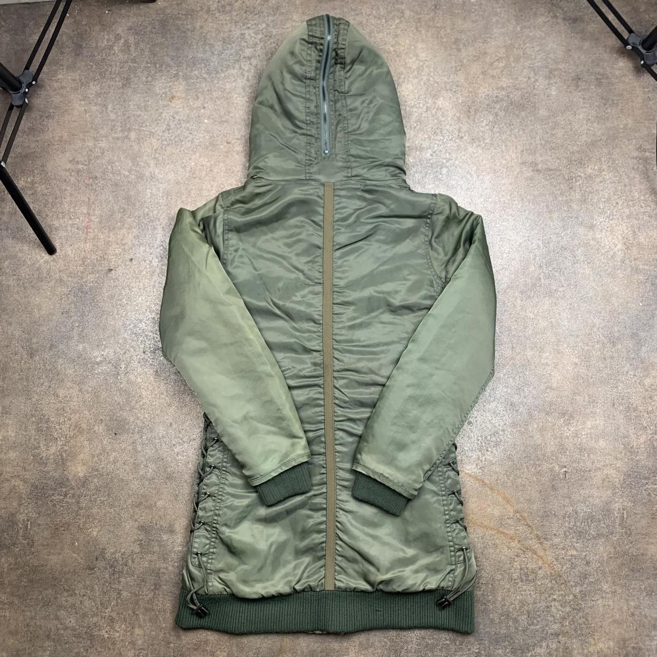 Avirex 00s split hood khaki green utilised jacket