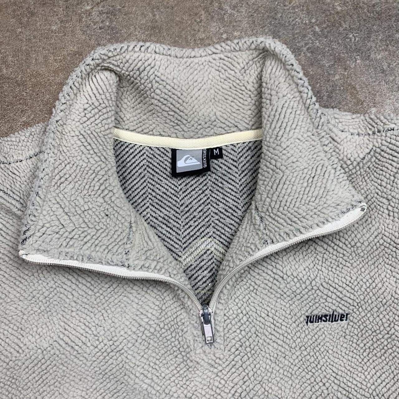 Quiksilver 90s graphic chunky knit cream jumper
