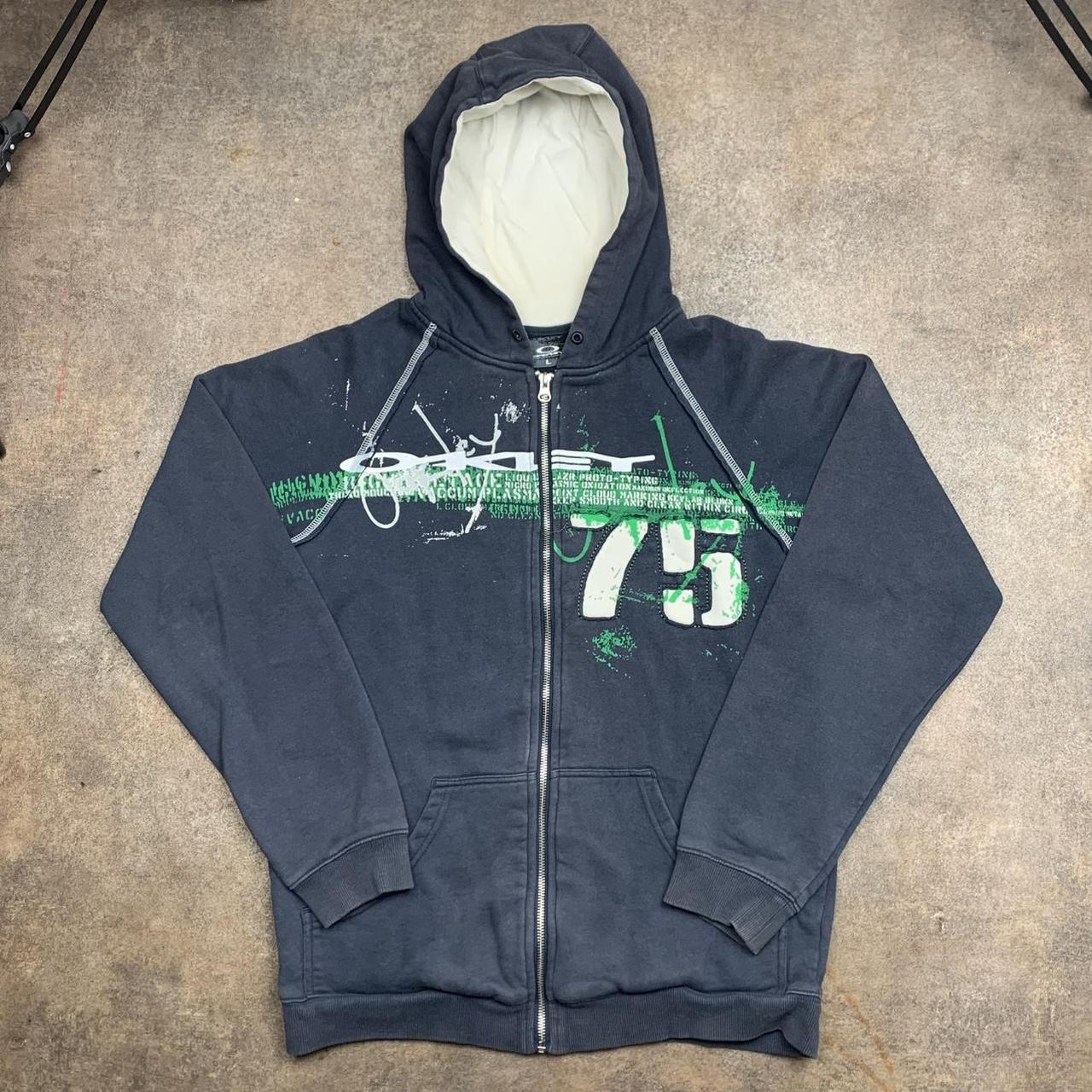 Oakley Software 00s graphic navy zip hoodie