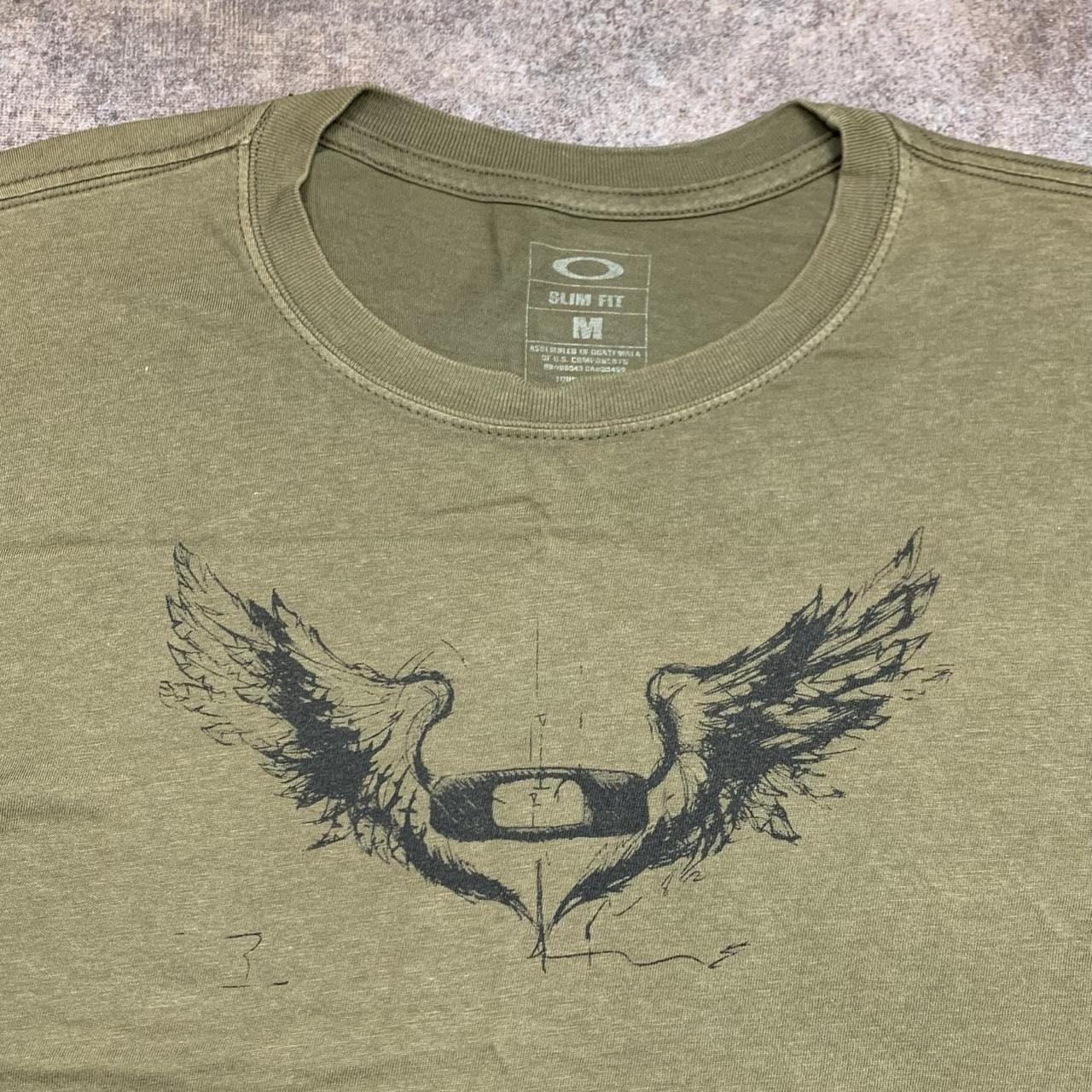 Oakley Flying Tiger 00s khaki grunge graphic tee