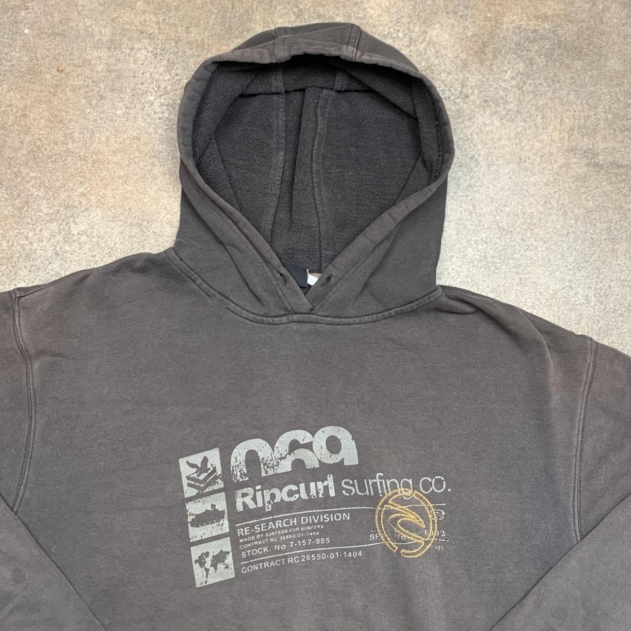 Rip Curl 00s graphic brown baggy hoodie