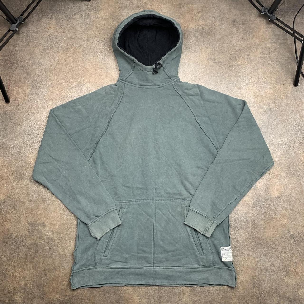 Billabong 00s grey balaclava hood faded graphic hoodie