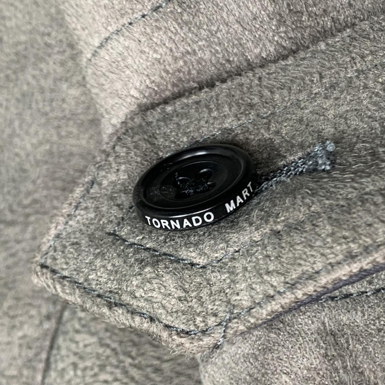 Tornado Mart 00s brushed light grey overcoat