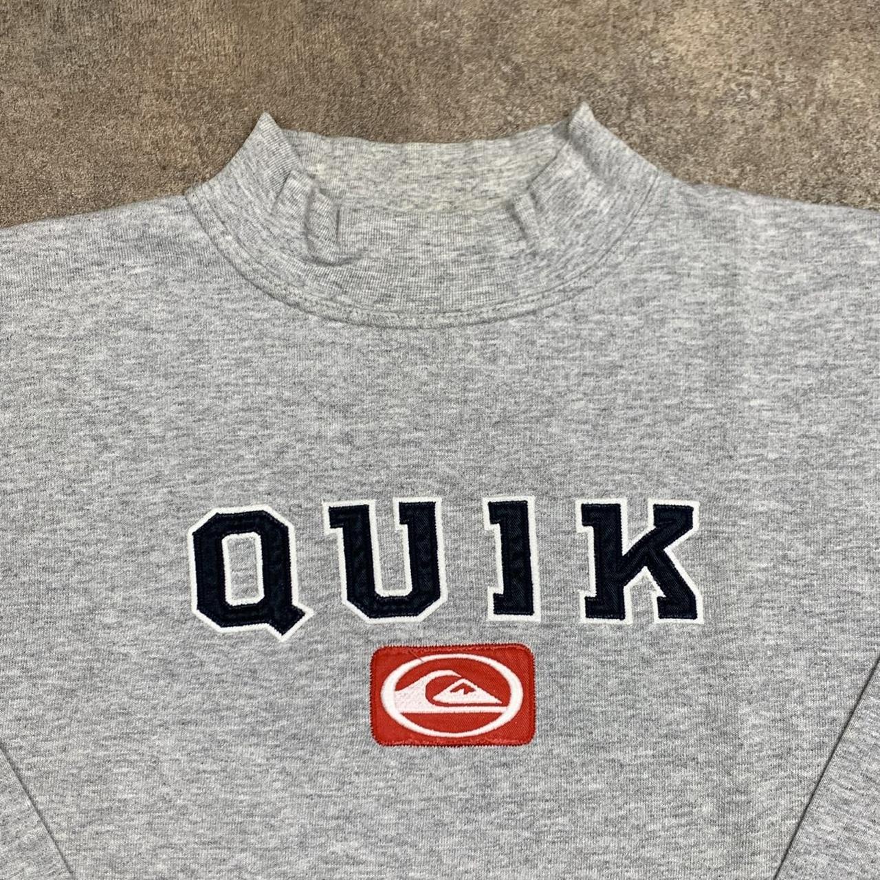 Quiksilver 90s graphic light grey sweater