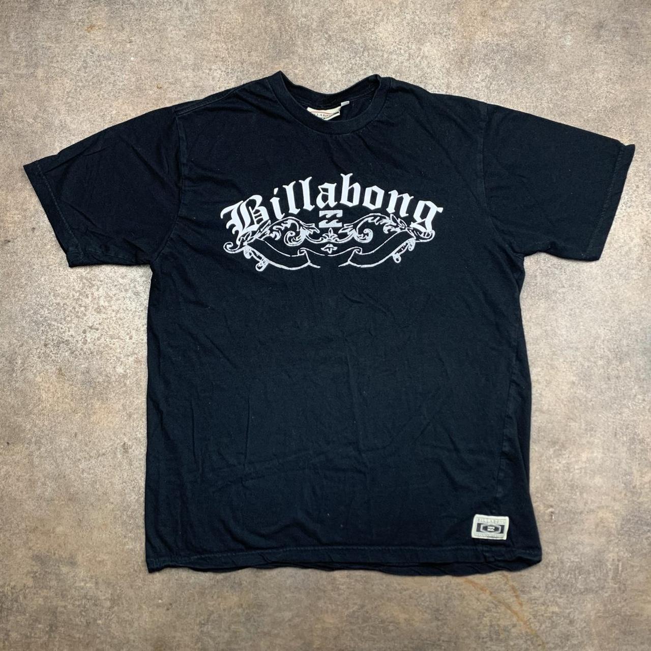 Billabong 00s graphic black grunge tee