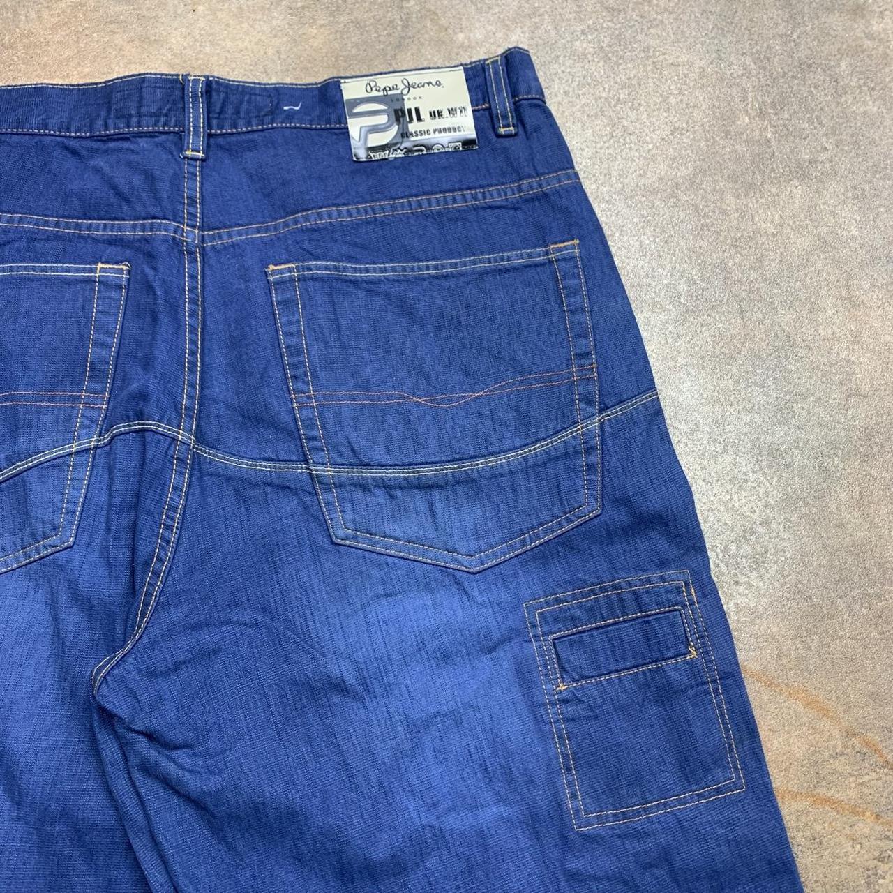 Pepe Jeans 00s navy baggy graphic denim jeans