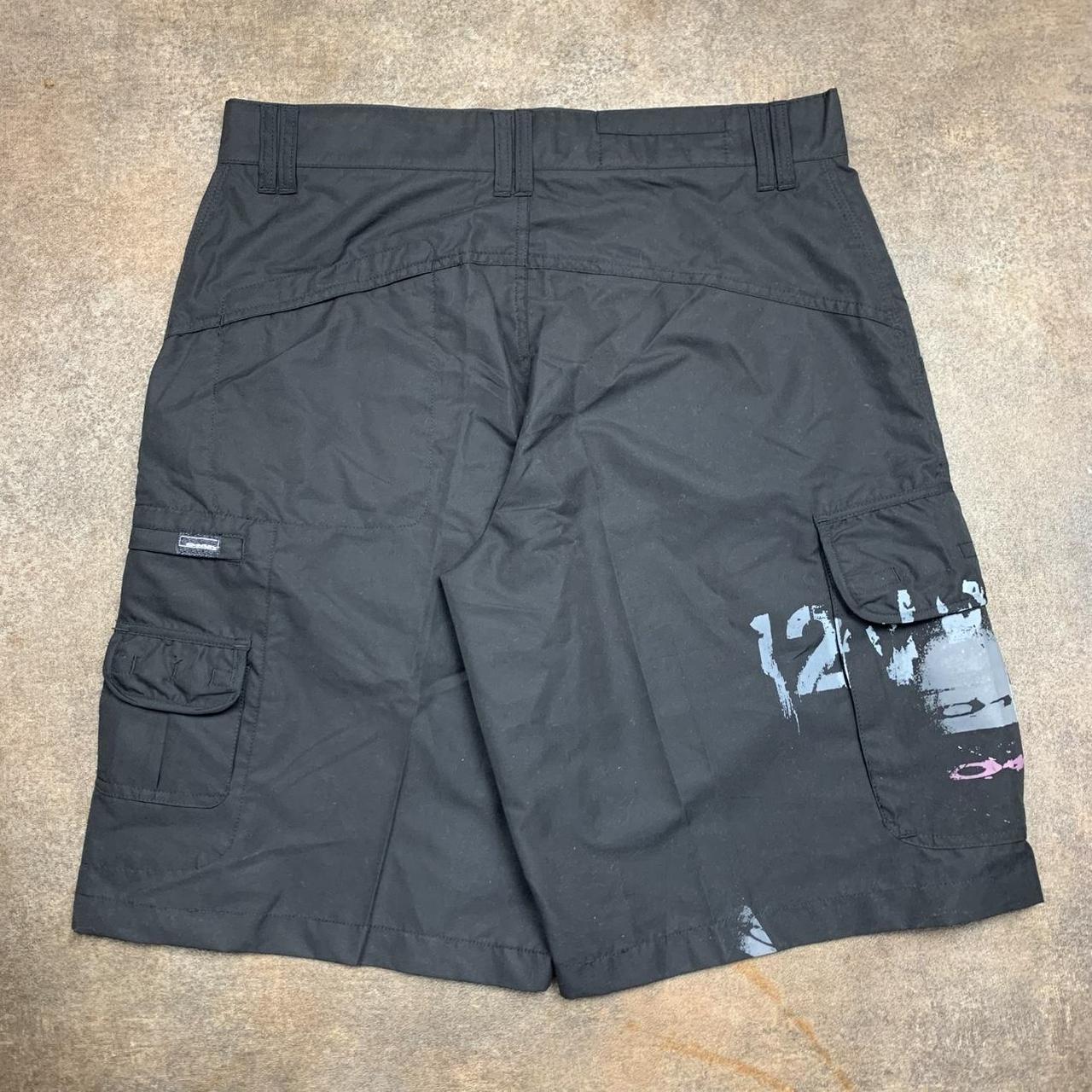 Oakley 00s black baggy graphic cargo shorts