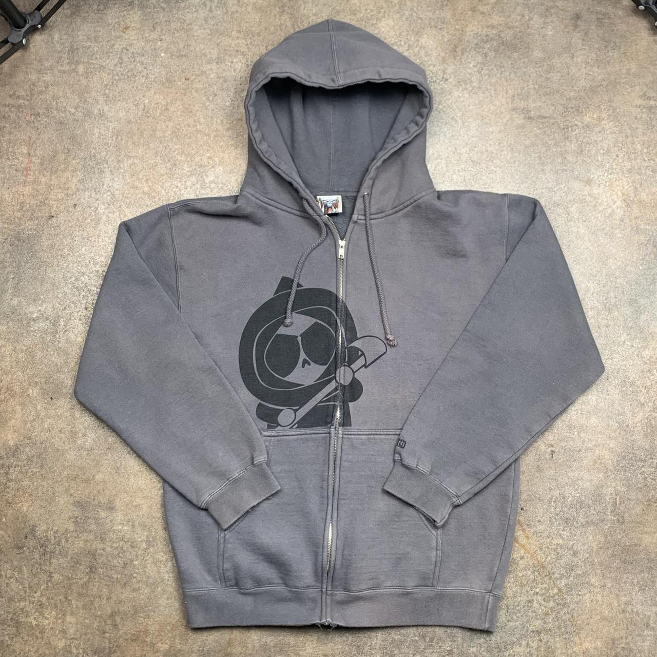 Blind Skateboards 90s graphic grey black zip hoodie