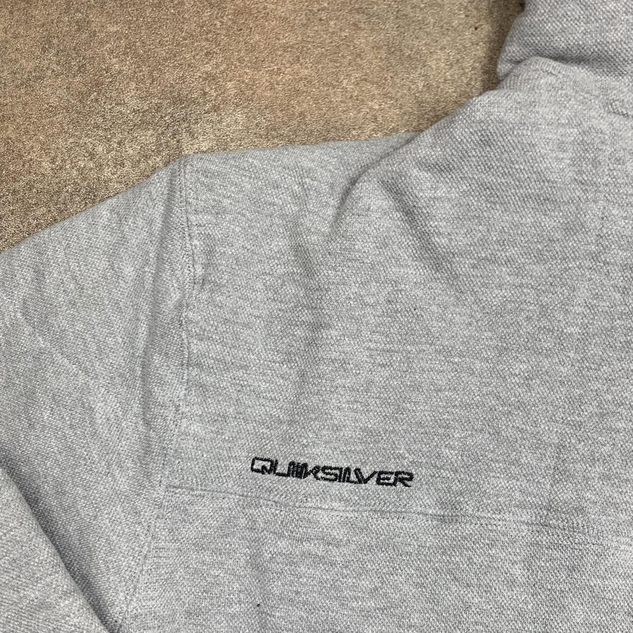 Quiksilver 00s light grey boxy zip hoodie