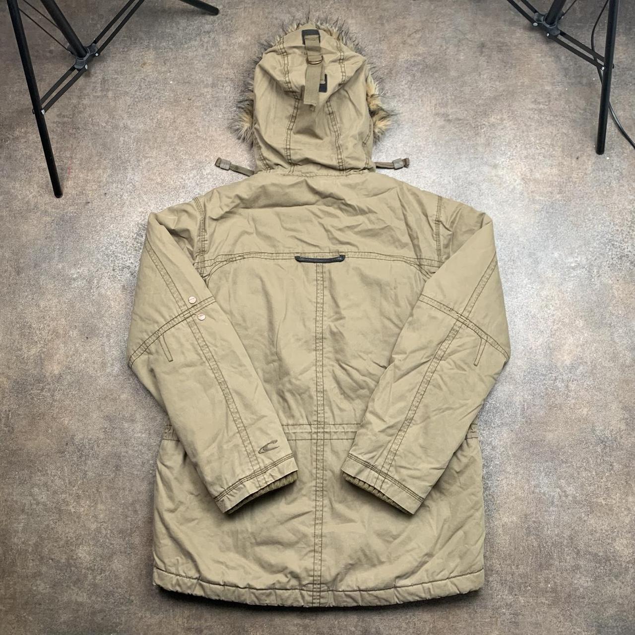 O'Neill 00s beige cream fur hood utilised parka