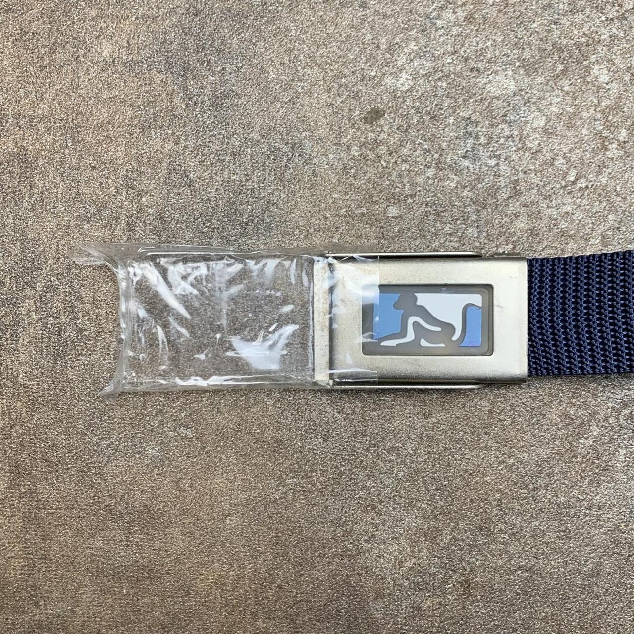 Drunknmunky 00s navy webbed buckle belt