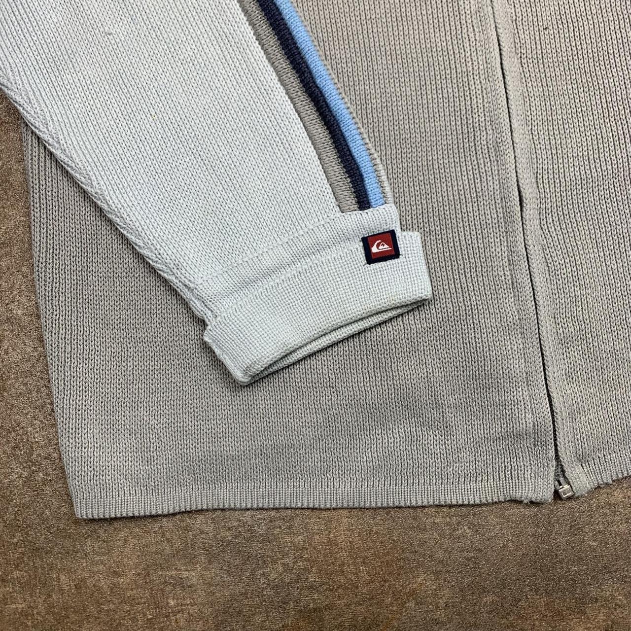 Quiksilver 90s knit beige cream zip fleece jumper