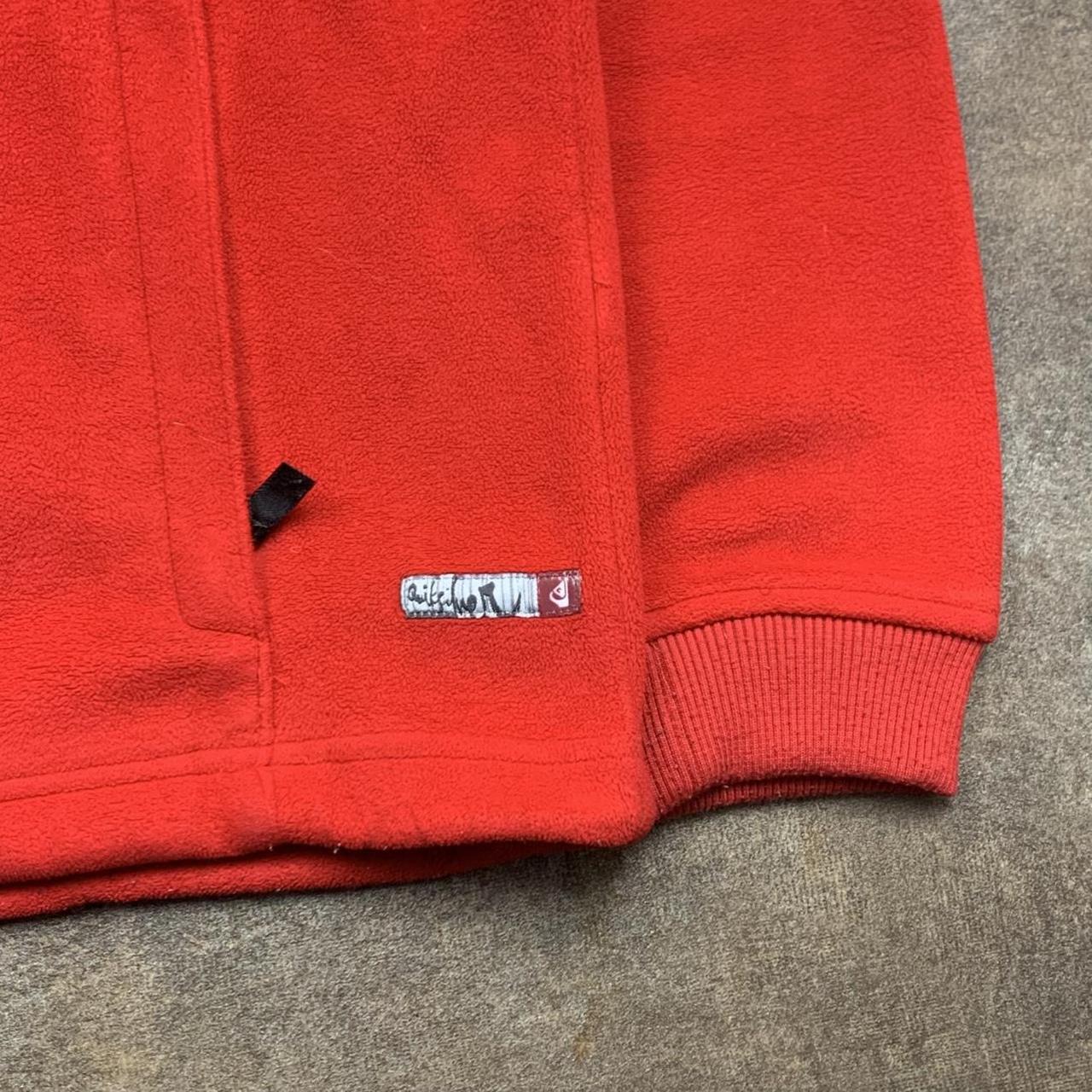 Quiksilver 00s red graphic boxy hoodie