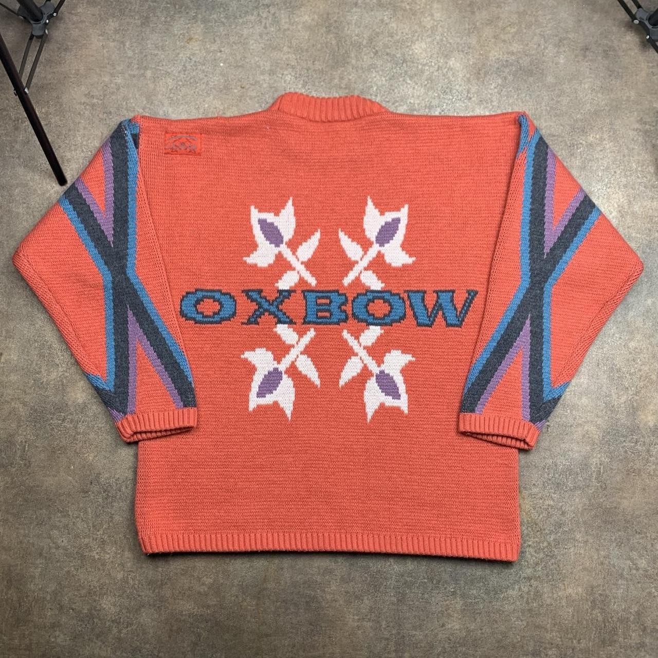 Oxbow 90s graphic orange chunky knit jumper