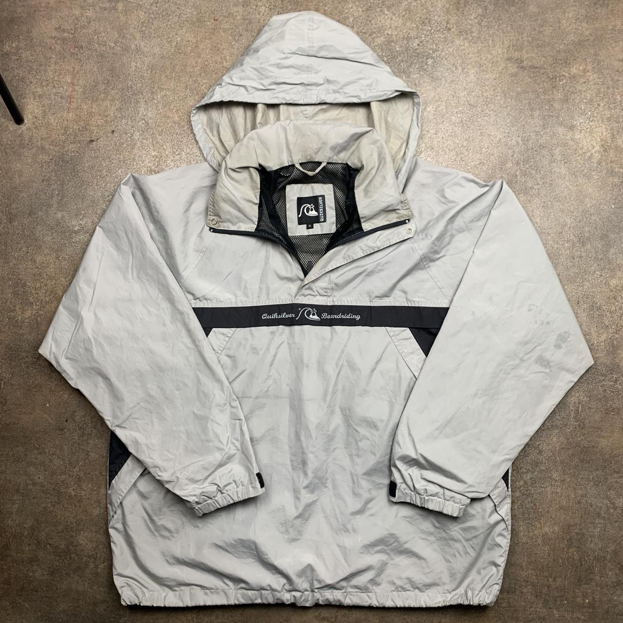 Quiksilver Silver Edition 90s utilised graphic white jacket