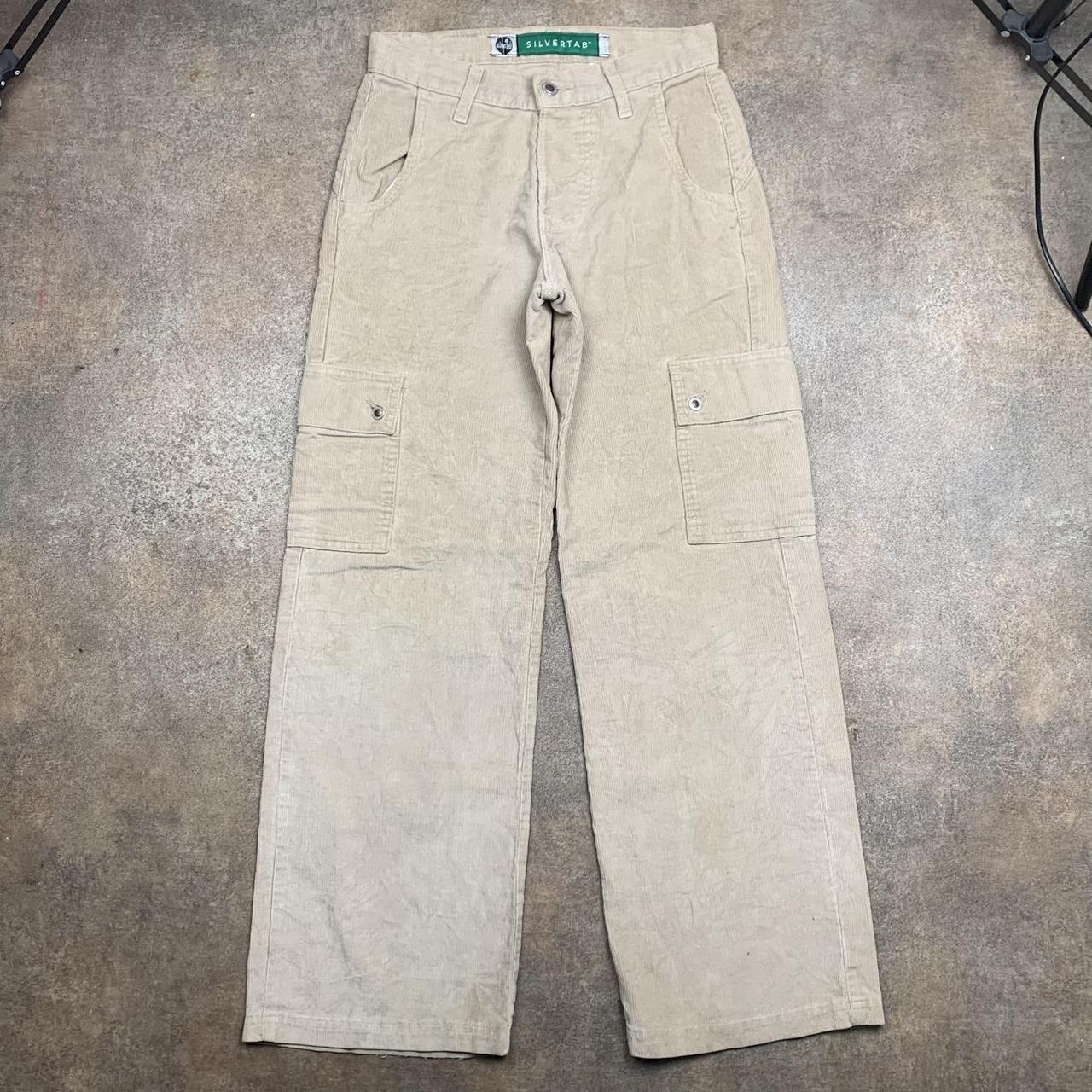 Levi’s Silvertab 90s baggy corduroy cream cargo jeans