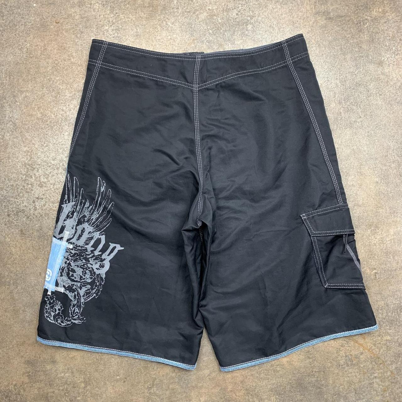 Billabong 00s graphic black grey boardshorts