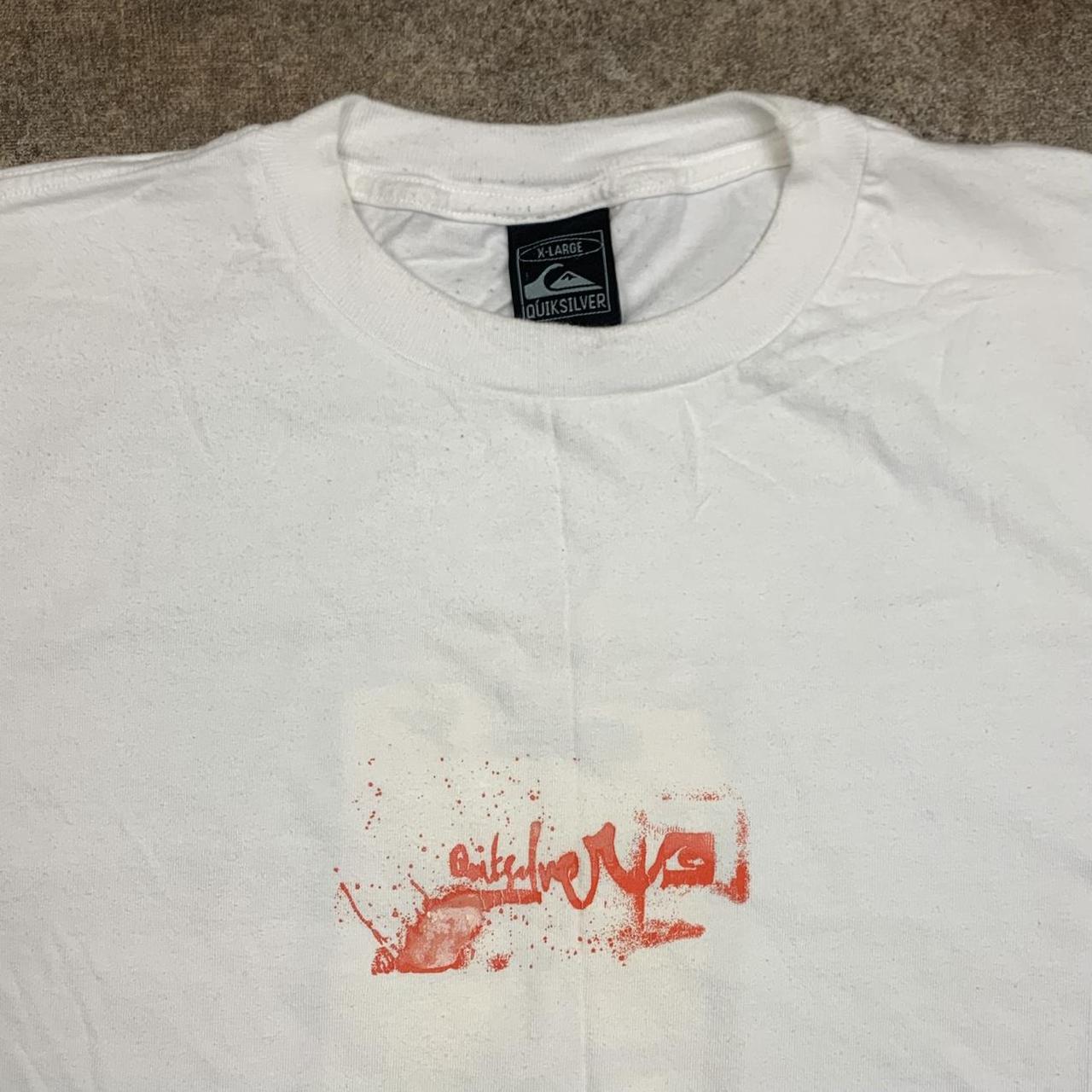 Quiksilver 90s white graphic tee