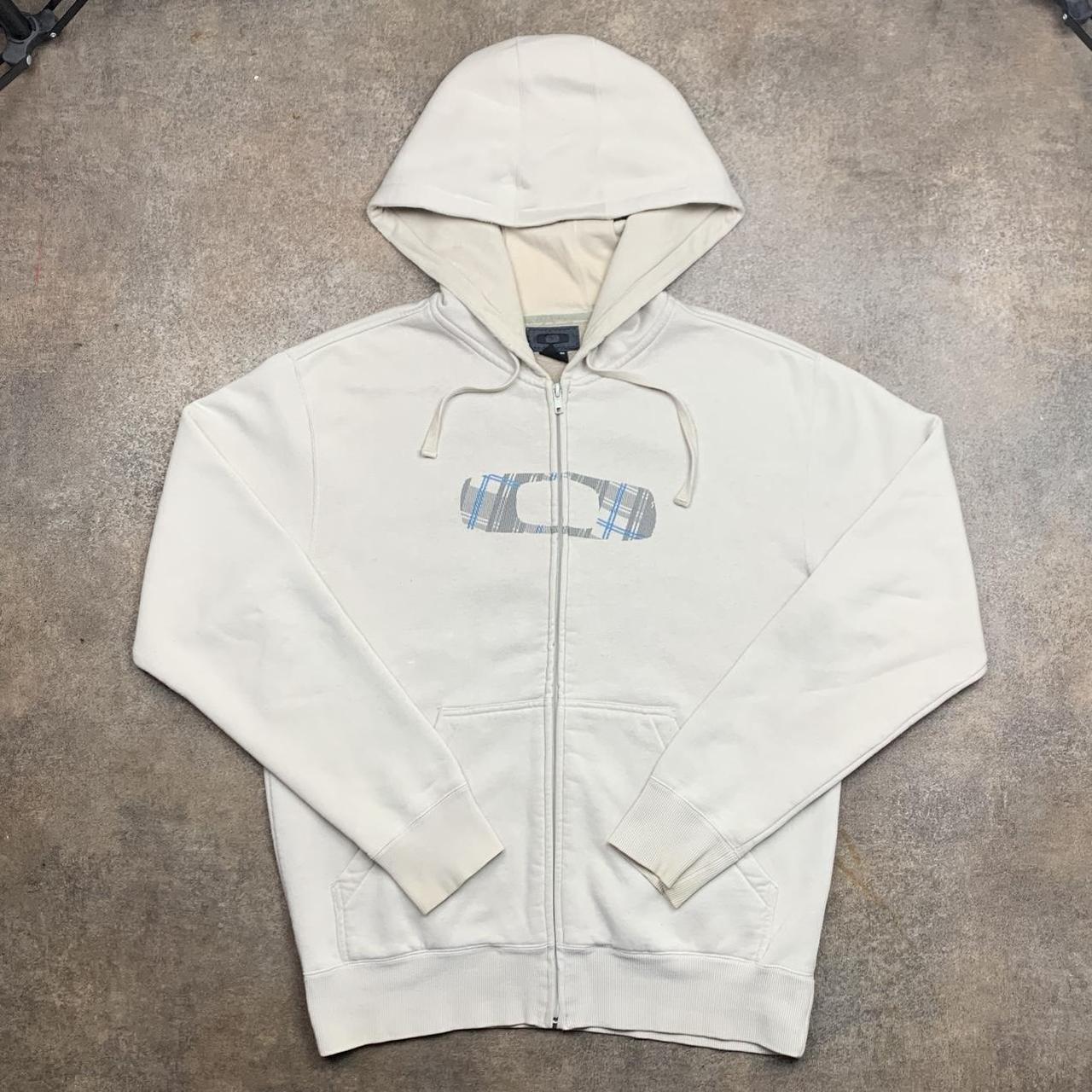 Oakley 00s cream graphic zip hoodie