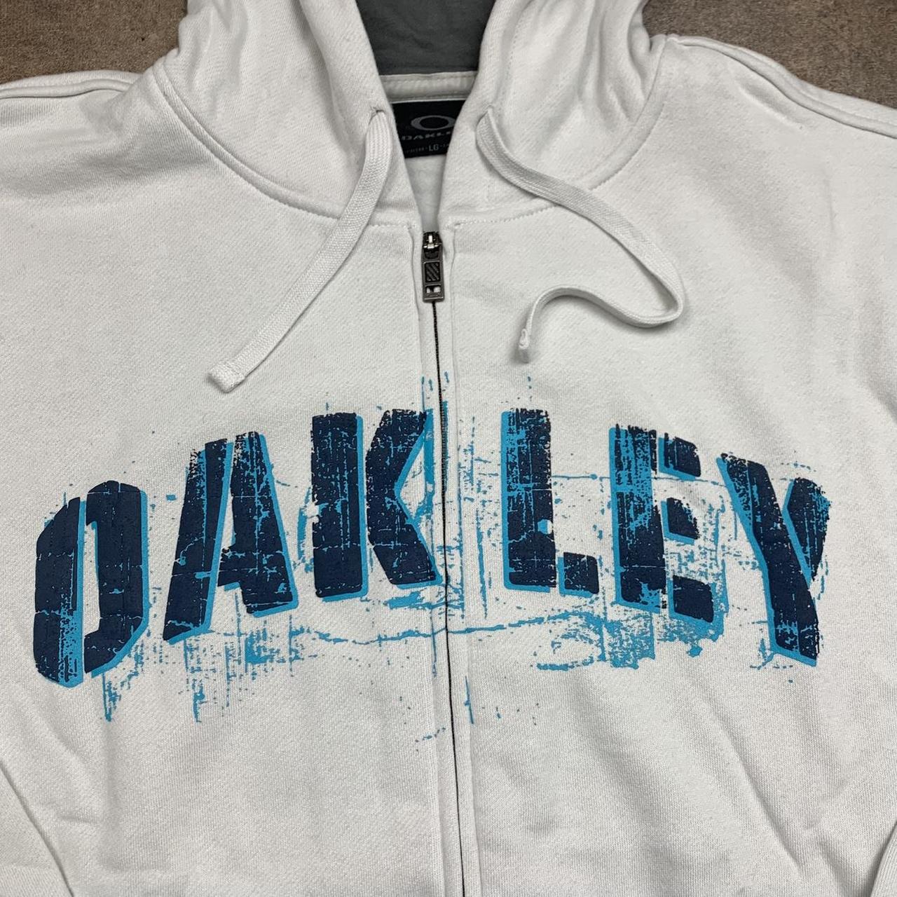Oakley 00s white graphic boxy hoodie