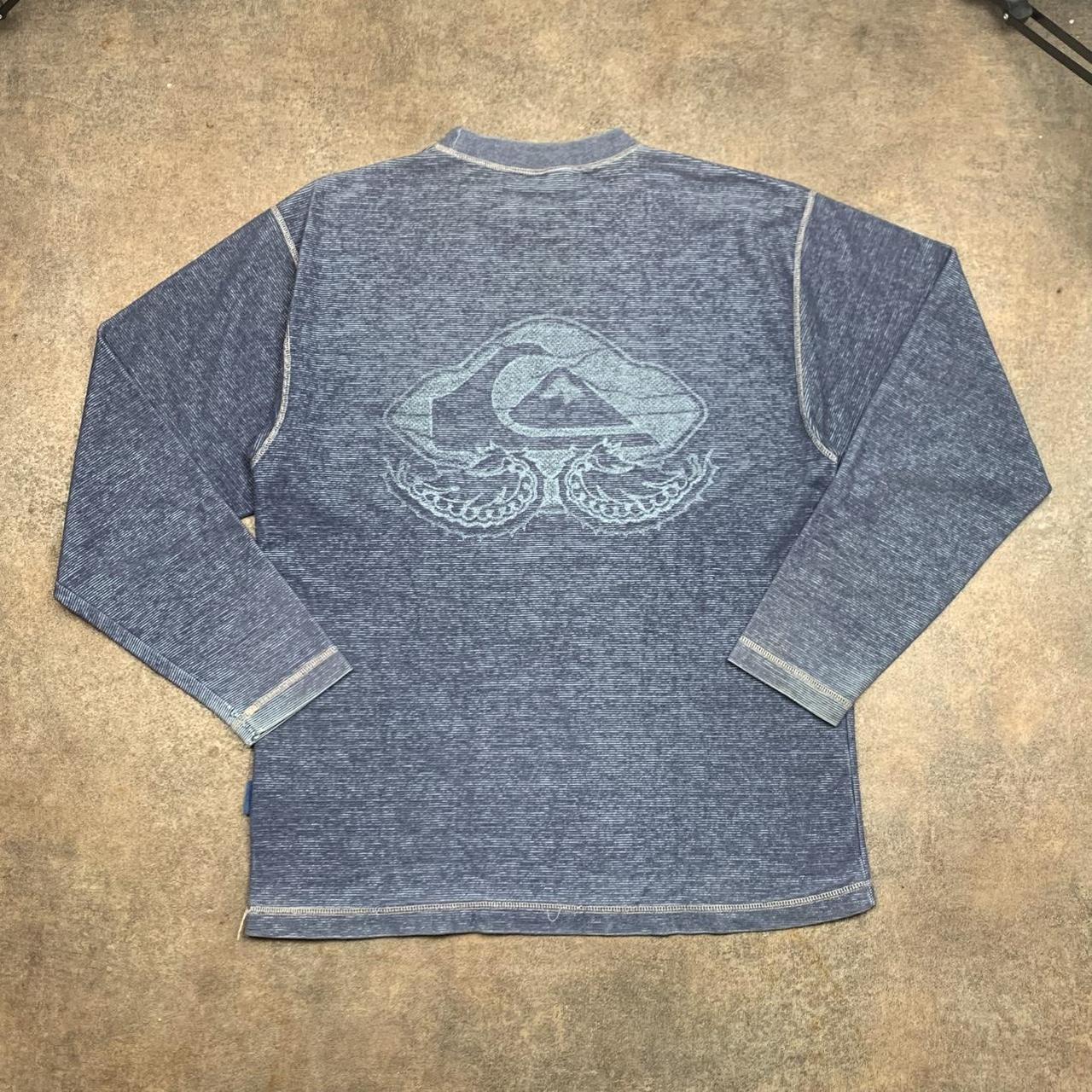 Quiksilver 90s blue graphic long sleeve tee