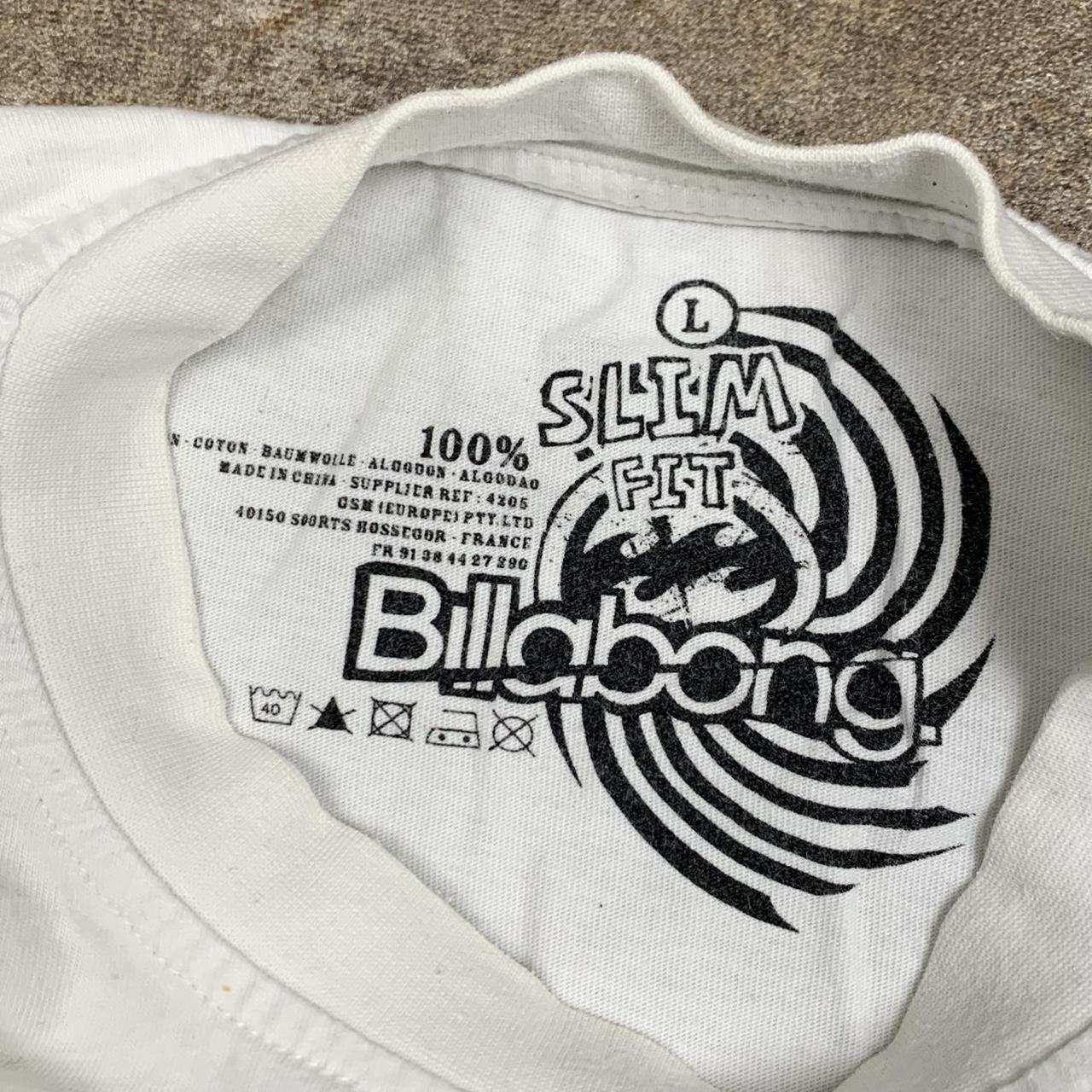 Billabong 00s graphic white long sleeve tee