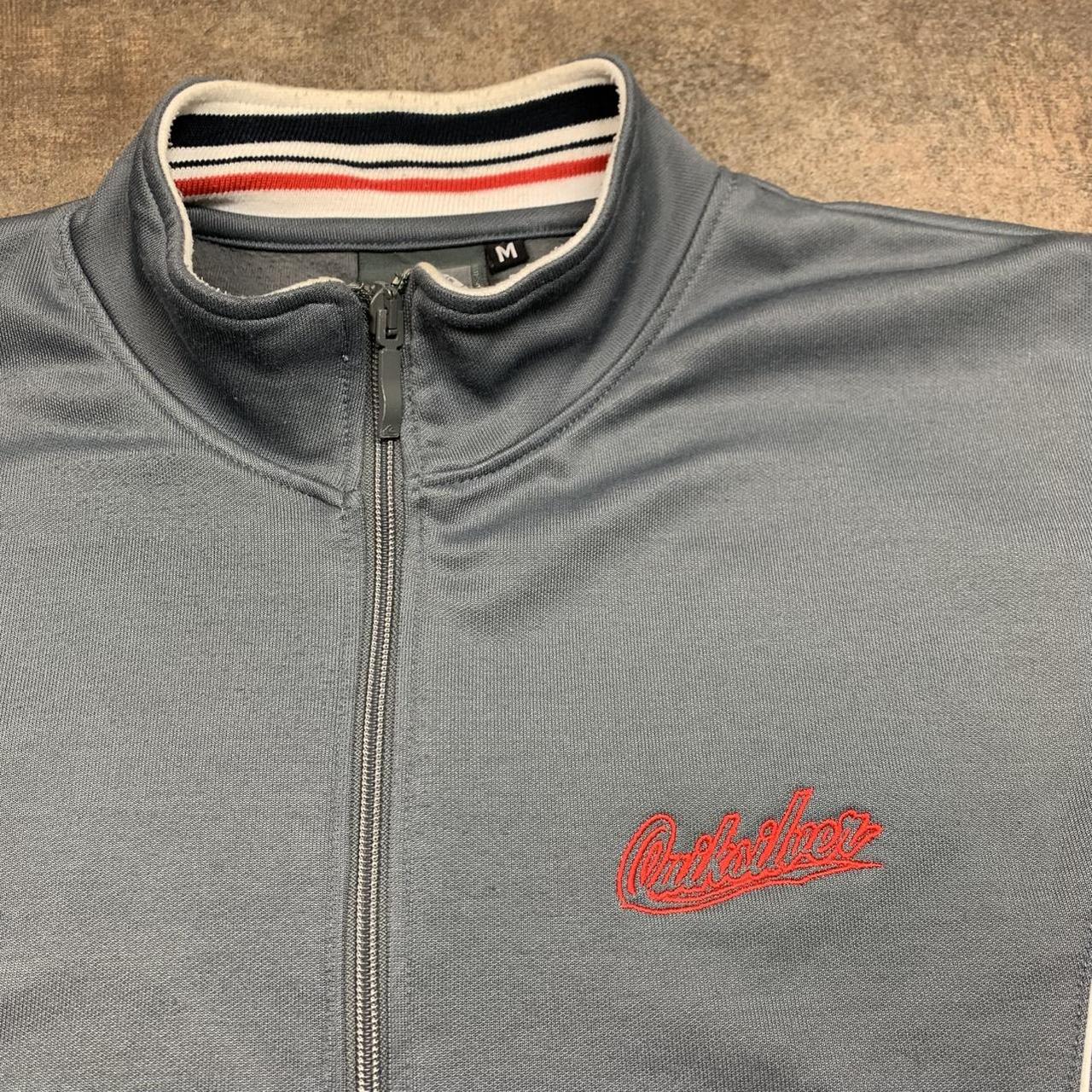 Quiksilver 90s grey graphic boxy zip jumper
