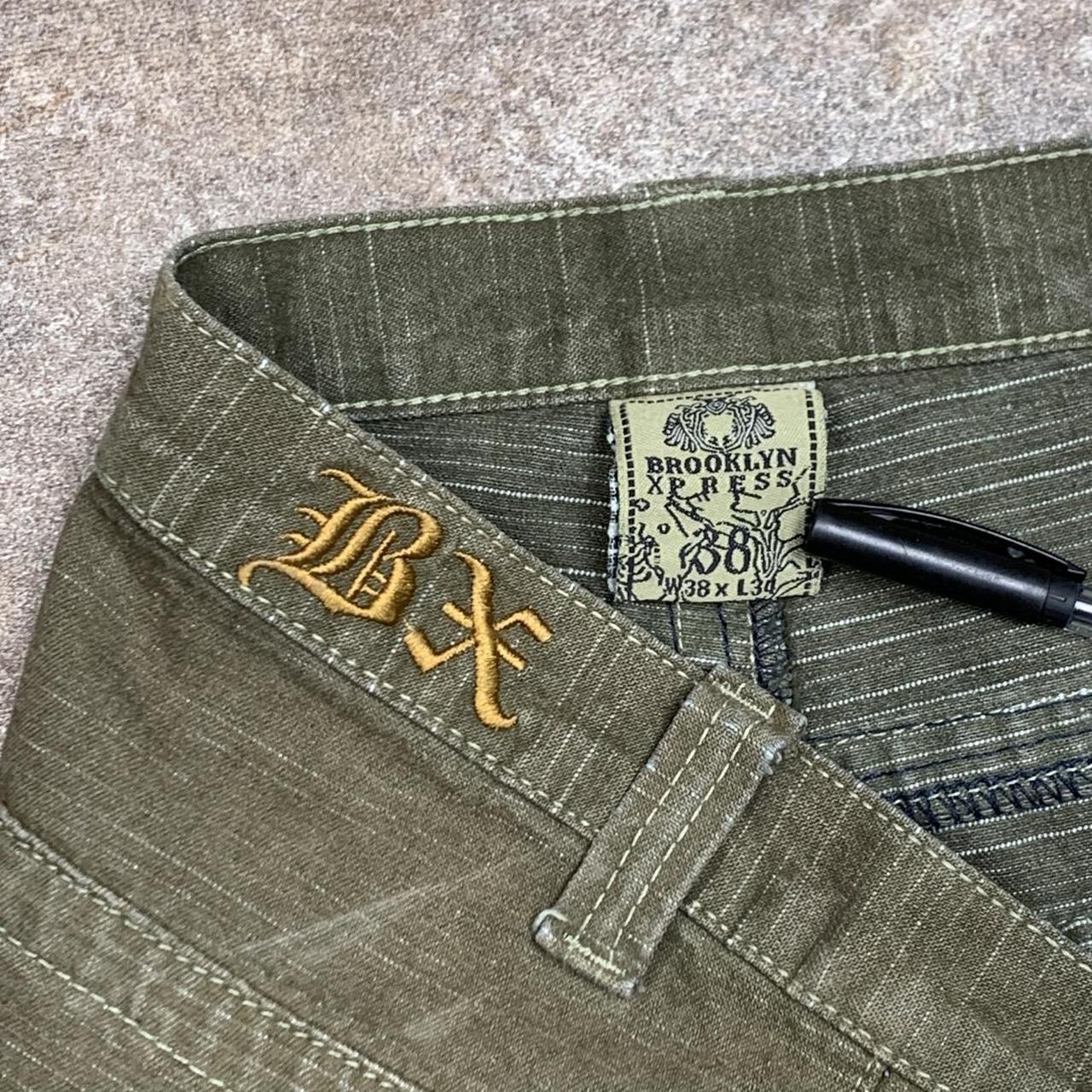 Brooklyn Xpress 90s khaki graphic baggy denim jeans