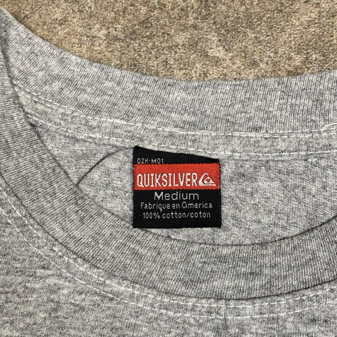 Quiksilver 90s grey blue graphic boxy tee