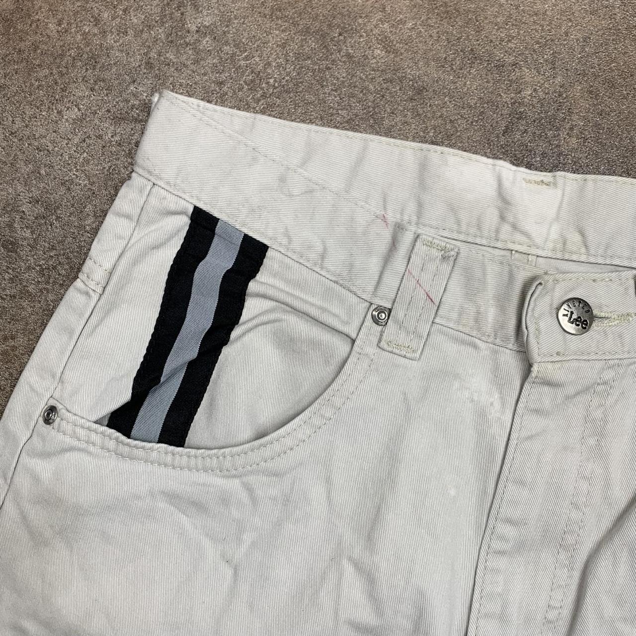 Lee Pipes 00s baggy cream white jeans