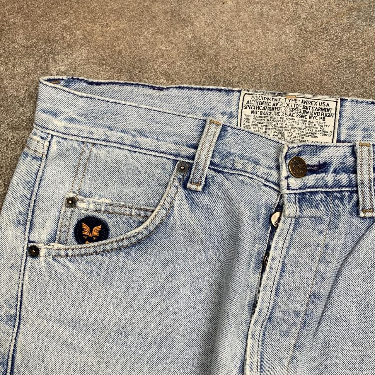 Avirex 00s pale blue denim jeans