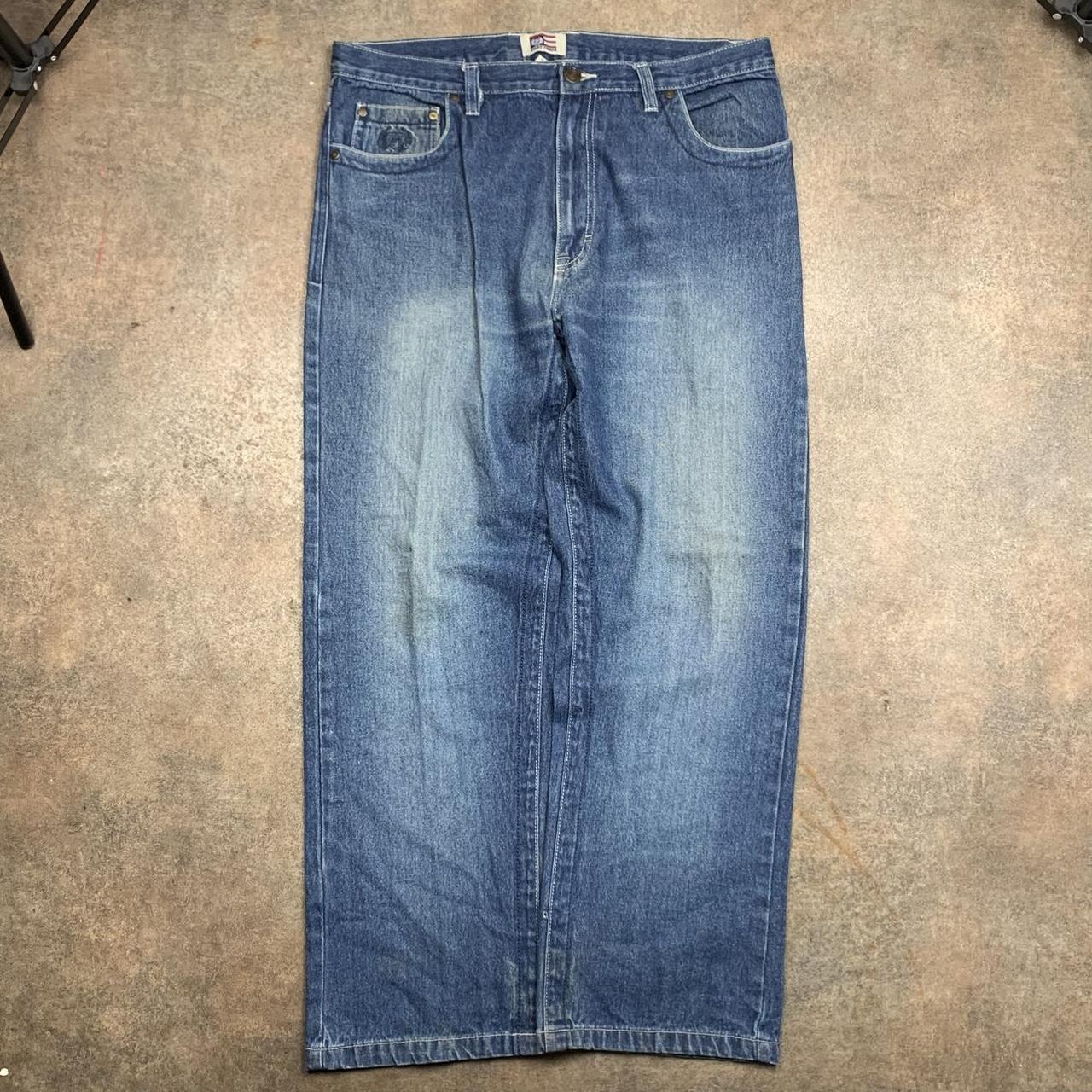Phat Farm 00s baggy navy blue denim jeans