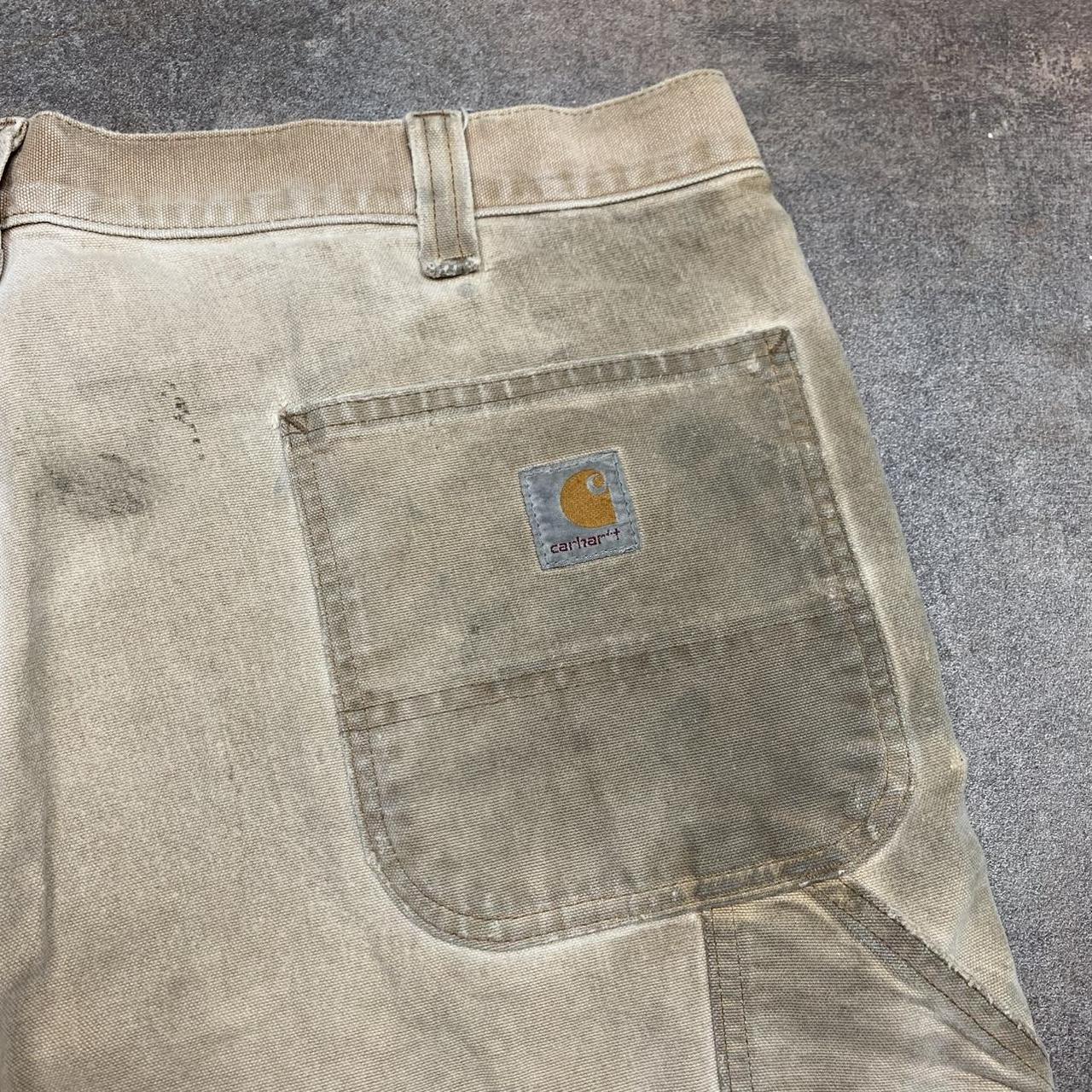 Carhartt 00s beige carpenter baggy jorts