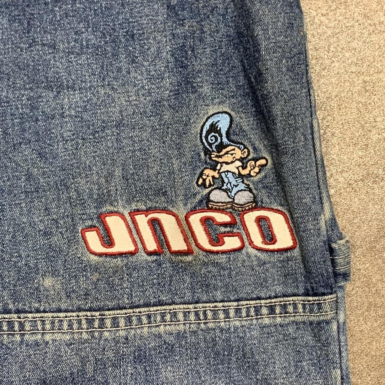 JNCO Flamehead 90s baggy graphic carpenter double knee jeans