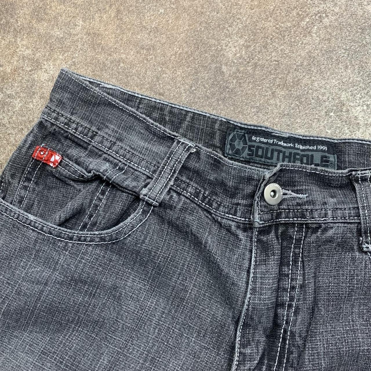 Southpole 00s red tab black grey baggy denim jeans