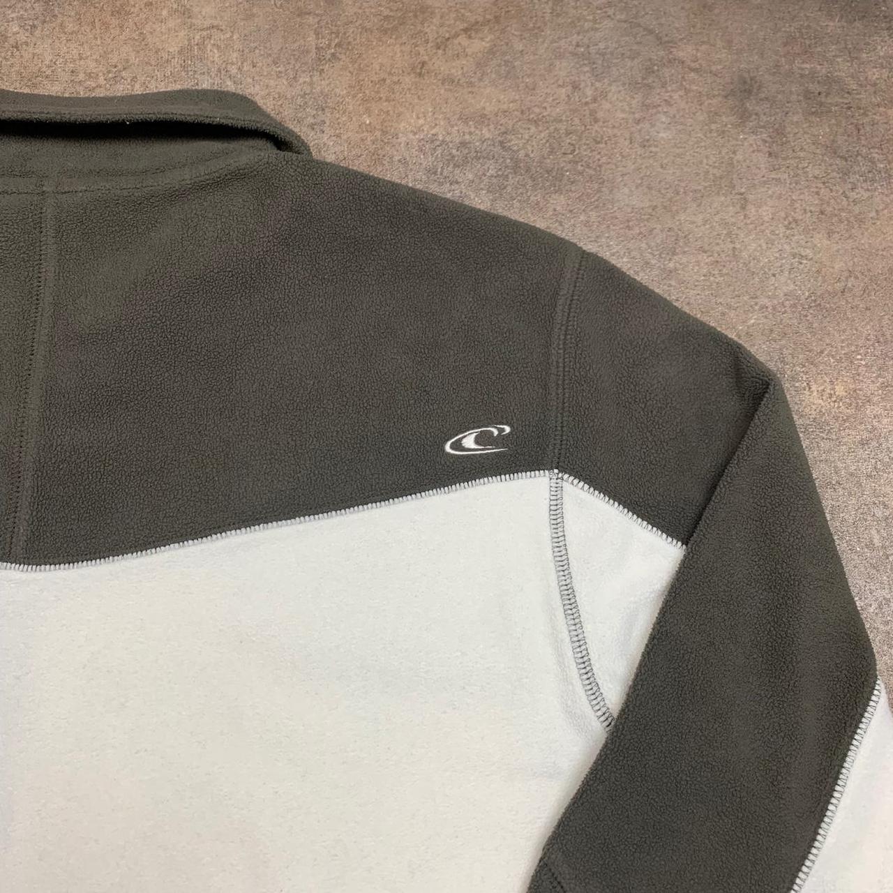 O'Neill 00s cream brown quarter zip fleece