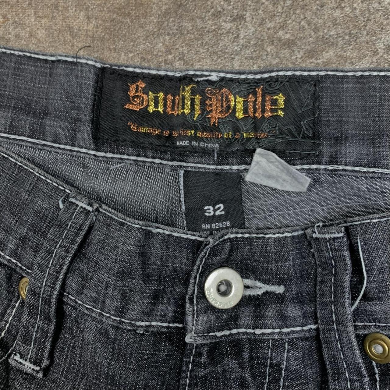Southpole 00s graphic grey baggy grunge denim jeans