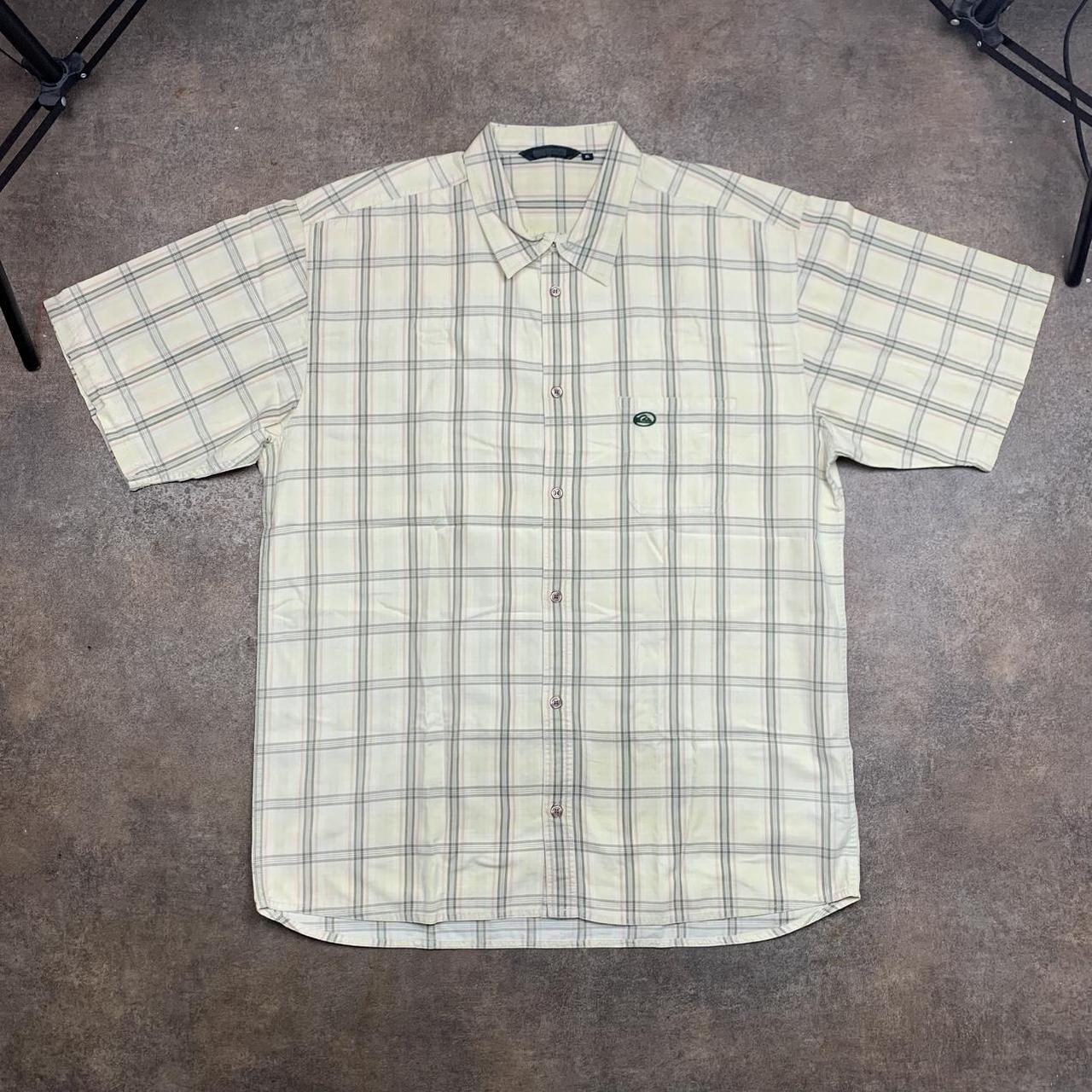 Quiksilver 90s plaid cream boxy shirt