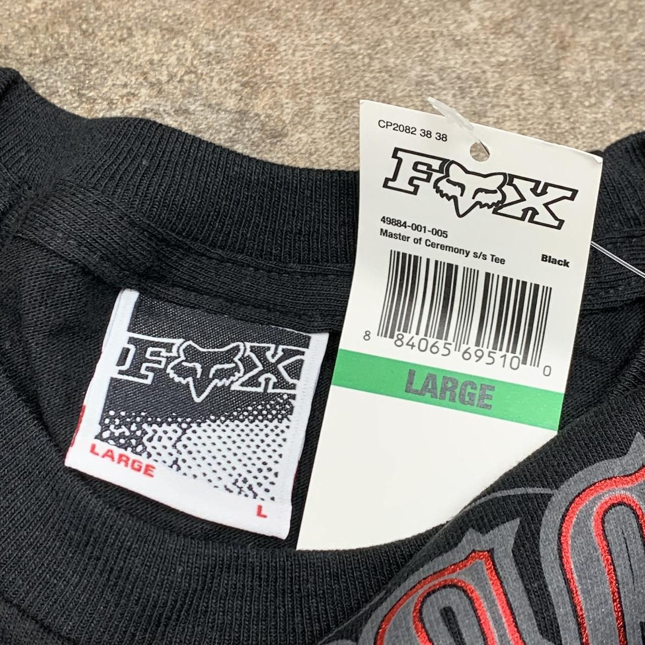 Fox Racing 00s black grunge graphic tee