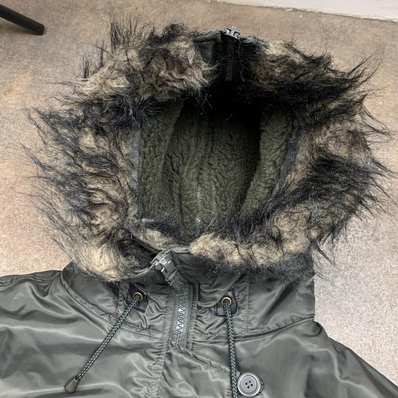 R.W.C Industries Inc. 90s military fur hood bomber jacket