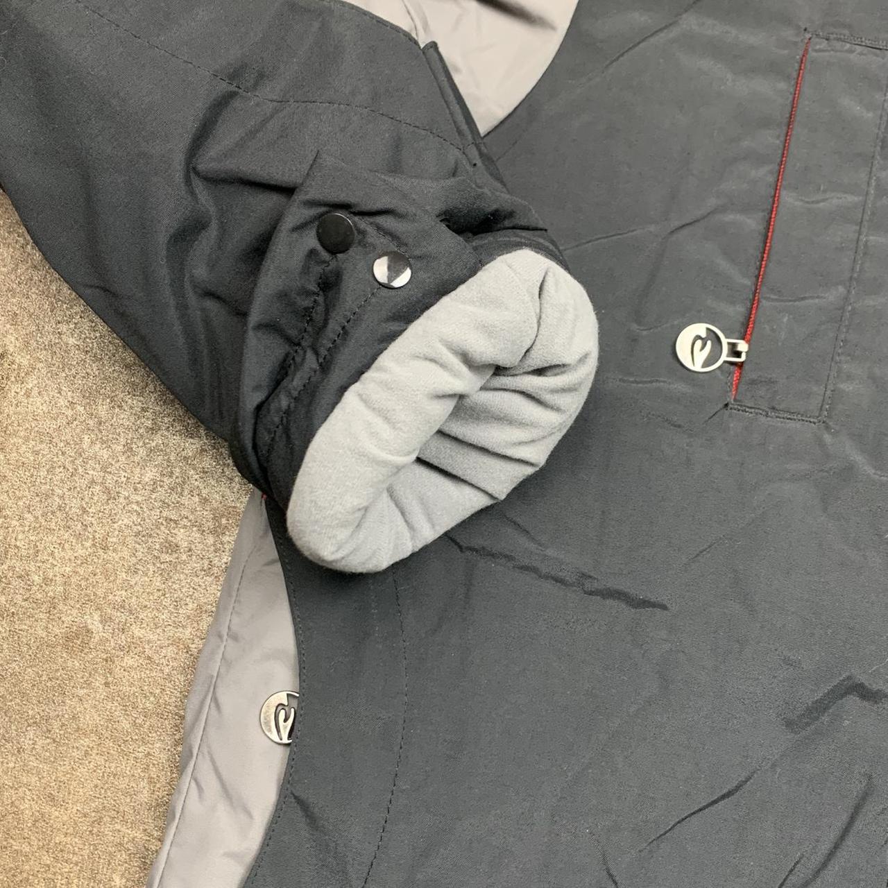 Rip Curl 00s black grey fur hood ski jacket